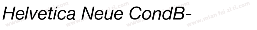 Helvetica Neue CondB字体转换